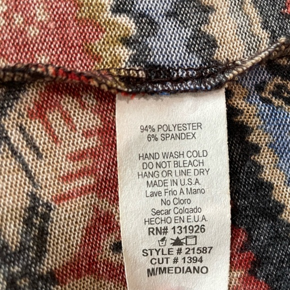 NWT Tea n Rose brown western open cardigan Medium - Picture 5 of 5